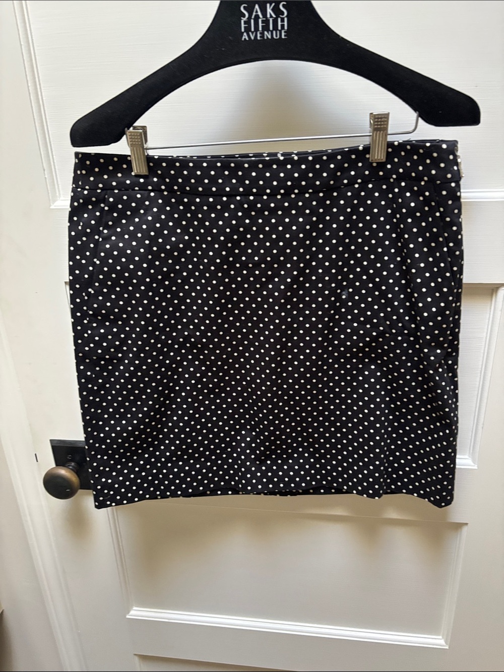 Ralph Lauren Black Skort with White Polka Dots
